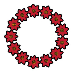 flower garland icon image vector illustration design 