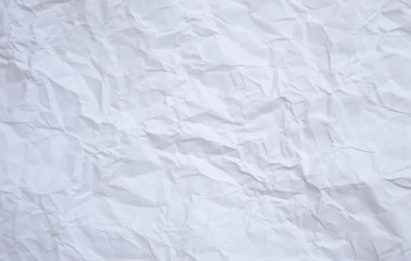 crumpled white paper background and texture