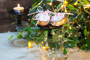 Dessert. Mini dessert for St. Valentine's Day.