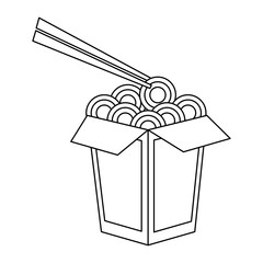 Chinese food with chopstick