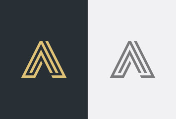 Abstract letter A logotype. Modern logo idea sign. Universal emblem vector icon. - obrazy, fototapety, plakaty