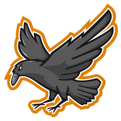 Corvo volante. Simbolo vettoriale