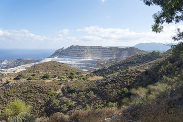The salt mountain on the island of Crete.