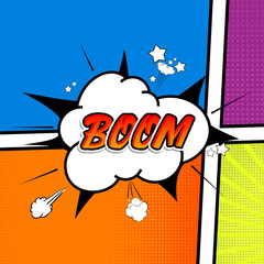 Comic collection colored sound chat text effects pop art vector style. 3d font.