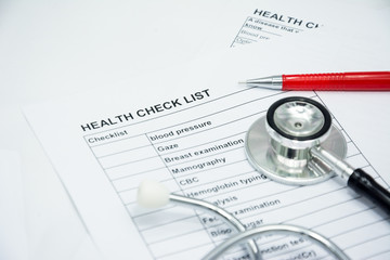 health announ check list of person every year