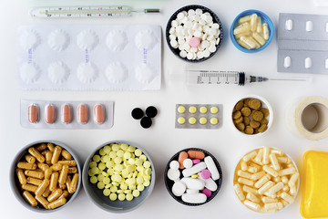 A lot of colorful pills