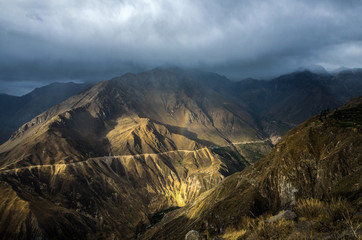 Obraz premium The canyon Colca is the deepest in the world