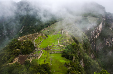 Fototapeta na wymiar Machu Picchu Lost city of Inkas in Peru
