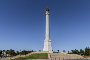 Monument to the Discoverers, 400th Anniversary Column, Palos de la Frontera, Huelva, Spain....