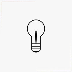 light bulb line icon