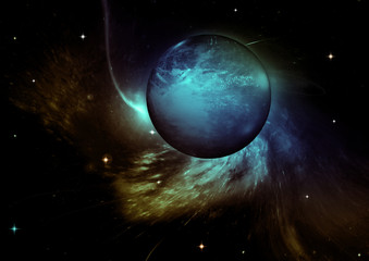 galaxy in a free space