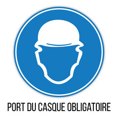 Panneau port du casque obligatoire