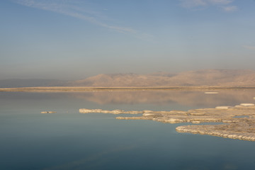 Scenic view of salt lake, Dead Sea, Israel
