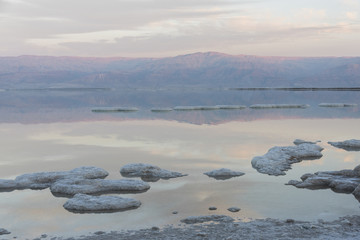 Scenic view of salt lake, Dead Sea, Israel