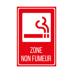 Panneau signalisation zone non fumeur