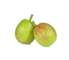 fragrant pear on white background