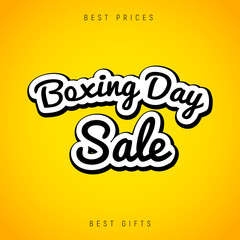 Boxing Day sale banner abstract background. Christmas boxing day celebration design flyer