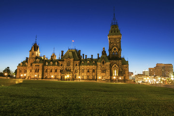 Fototapeta na wymiar East Block of Canadian Parliament Building in Ottawa