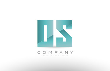 Obraz premium os o s alphabet letter green logo icon design