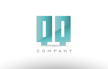 qq q q alphabet letter green logo icon design