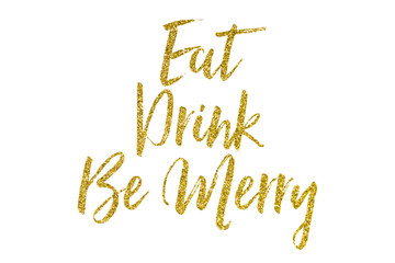 Christmas gold glitter lettering message