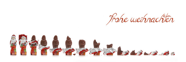 Weihnachtsmann aus Schokolade