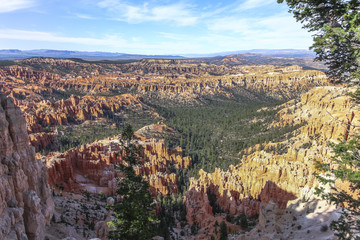 Fototapeta na wymiar View on red hoodoo landscape of Bryce Canyon, Utah