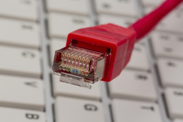 network cable on keyboard