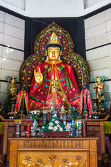 Fototapeta premium Buddha statue in a temple in Semarang Indonesia