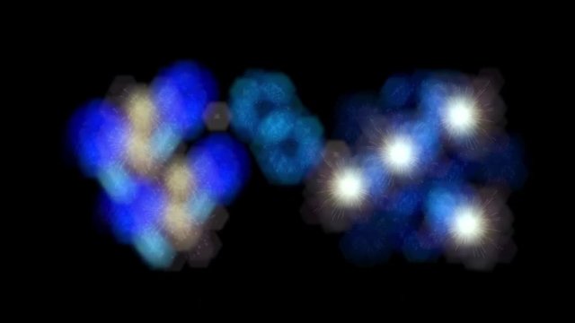 bokeh of fireworks. lens blur effect for blue fireworks. V3