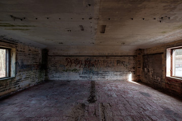 Fototapeta na wymiar Im Bunker des Fort Zachodni/Swinemuende/Polen
