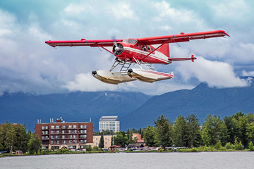 Float Plane taking off in Anchorage, Alaska