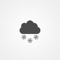 Snowy weather icon