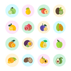 Set Vector Illustration of Fruits