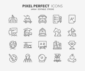 education thin line icons 1