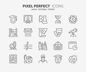 education thin line icons 2