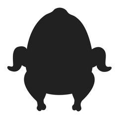 Fototapeta premium Roasted turkey silhouette