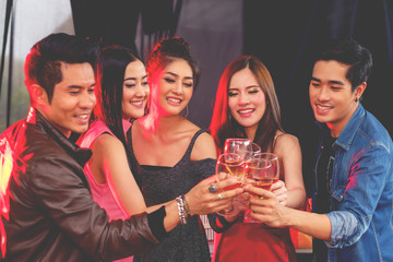 social party concept : christmas new year birthday celebration event