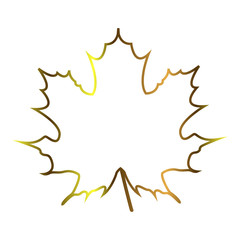 Autumn leaf outline