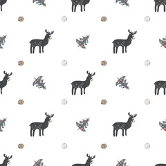 Cute Seamless Pattern, Scandinavian style