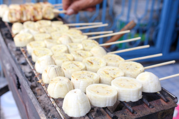 banana Brochettes grill 