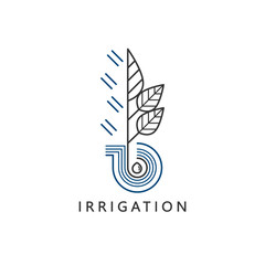 Irrigation icon. Linear vector logo for any type of irrigation.