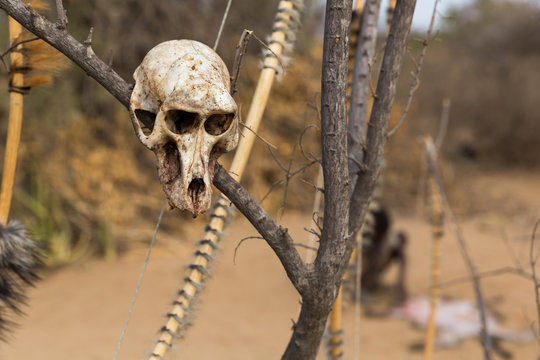 Totems des afrikanischen Urweltstammes Hatsabe