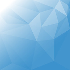 Vector of seamless geometric white and blue background of triangular polygons pattern.