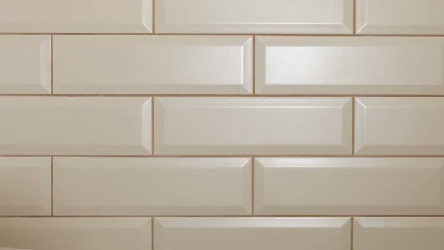 beige ceramic tiles on the kitchen apron. . Modern interiors and technologies in construction