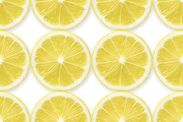 Fototapeta na wymiar lemon on white pattern