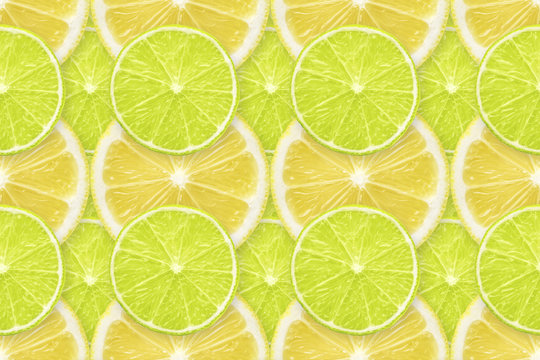 lime - lemon slices pattern
