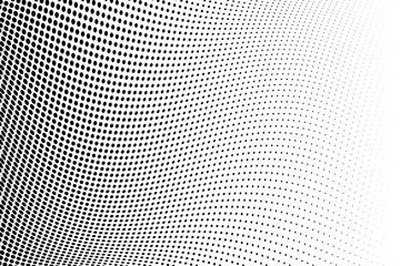 Wavy  Halftone background. Comic dotted pattern. Pop art style. Backdrop with circles, dots, rounds design element