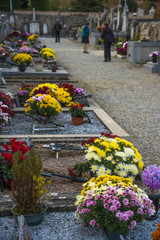 Toussaint/cimetière fleuri