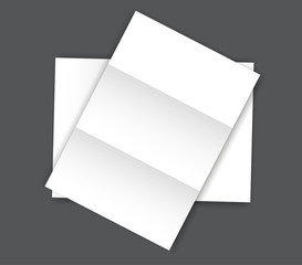 Blank folded Paper Page blank A4 mockup